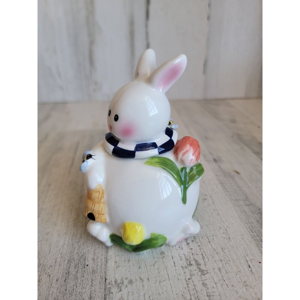 Vintage Mercuries sugar honey rabbit bunny‎ pot decor